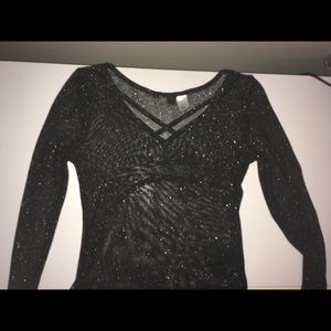 Sparkly black top